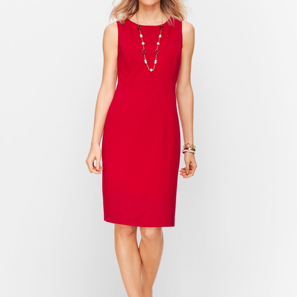 Talbots Red Sleeveless Dress